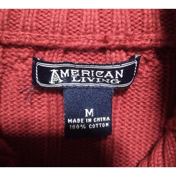 đ¤ American Living Mock Turtleneck Cardigan Sweater SizeâMedium - Picture 3 of 4
